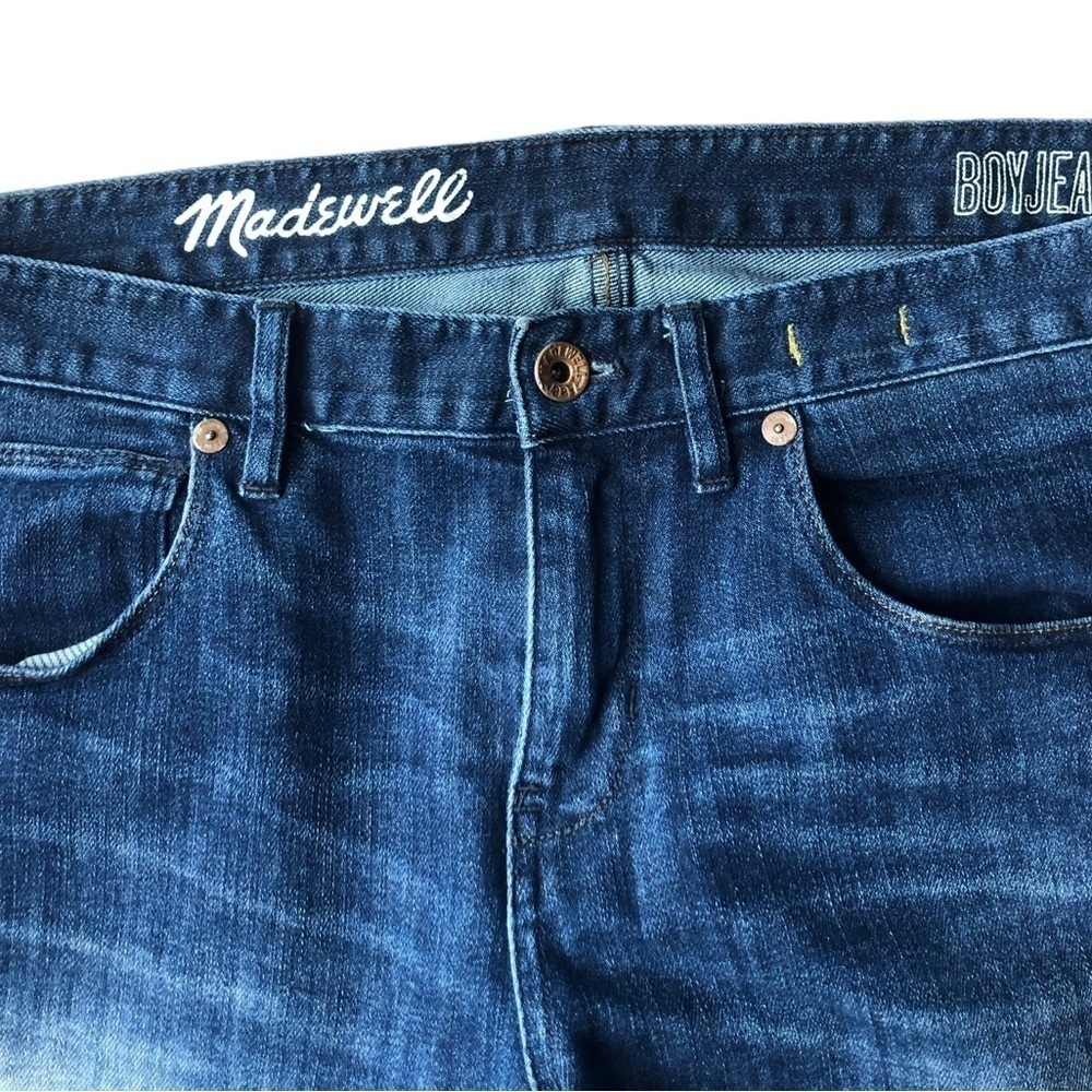 Madewell The Slim Boyjean Sz. 29X28 Ankle Dark Wash Cotton Blend Casual Bojo - Picture 5 of 8